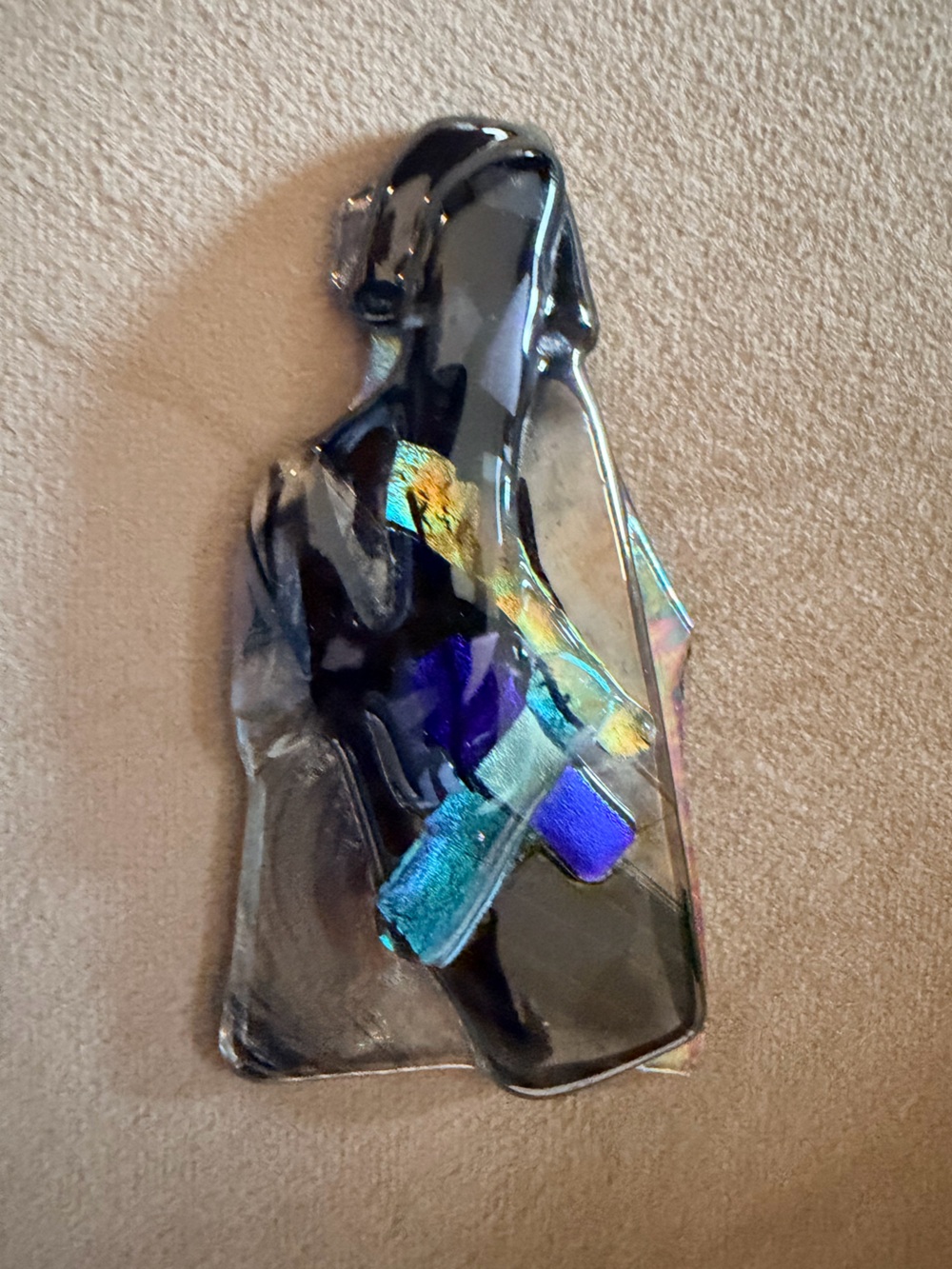 Glass mosaic necklace pendant